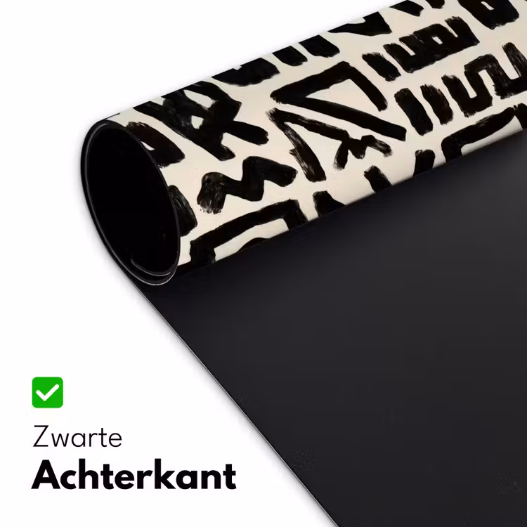 Geometrisch - Figuren - Zwart Muismat XXL klein 681 -sfeer2