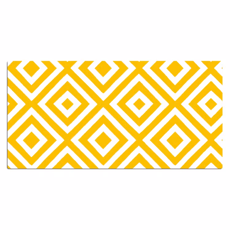 Geometrisch - Lijnen - Modern - Geel - Wit Muismat XXL klein 681 -3d_leeg