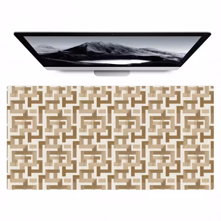 Geometrisch - Retro - Bruin Muismat XXL klein 681 -zzz3d
