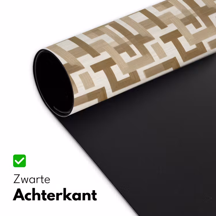 Geometrisch - Retro - Bruin Muismat XXL klein 681 -sfeer2
