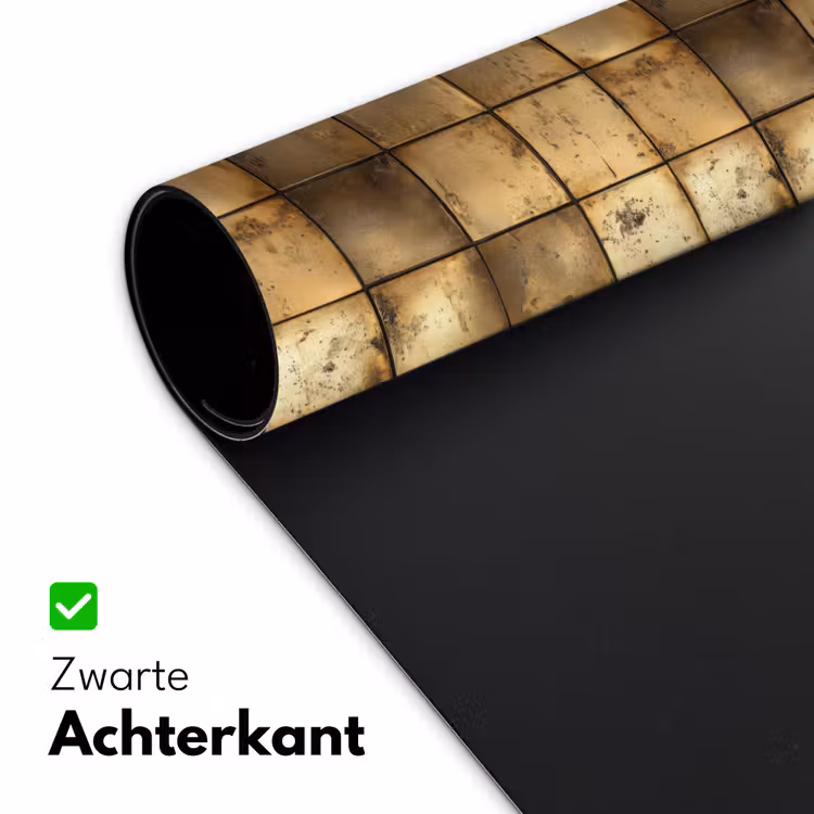 Geometrisch - Tegels - Goud Muismat XXL klein 681 -sfeer2