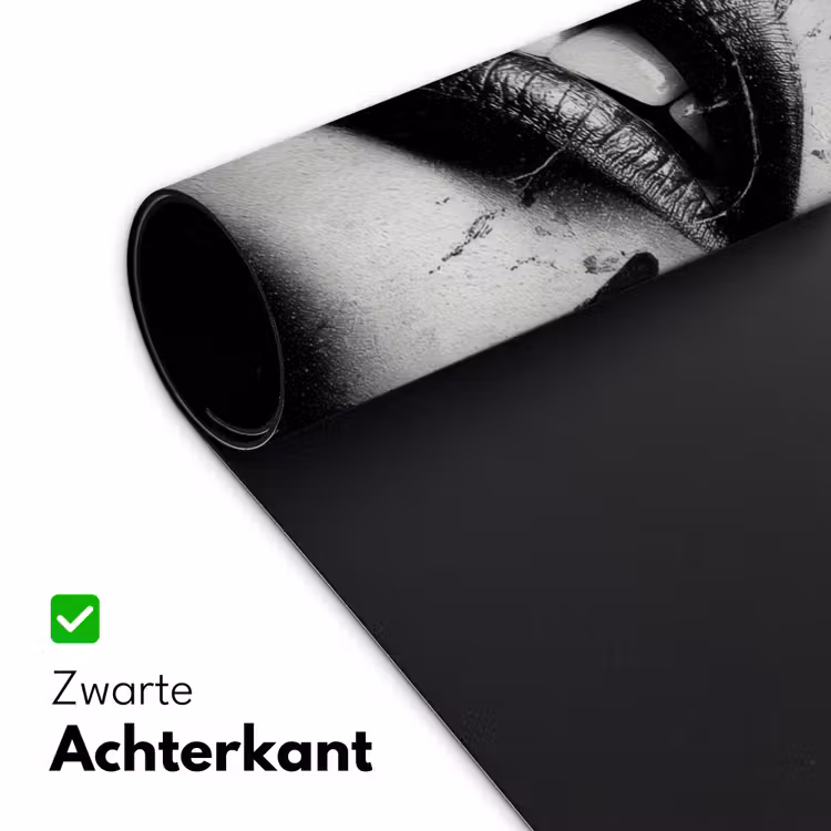 Gezicht - Mond - Graffiti - Zwart Muismat XXL klein -sfeer2