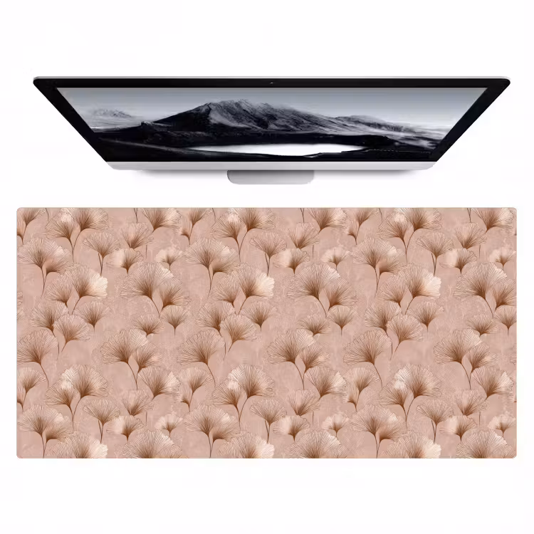 Ginkgo - Patroon - Roze Muismat XXL klein 681 -zzz3d