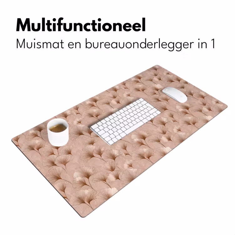 Ginkgo - Patroon - Roze Muismat XXL klein 681 -sfeer4