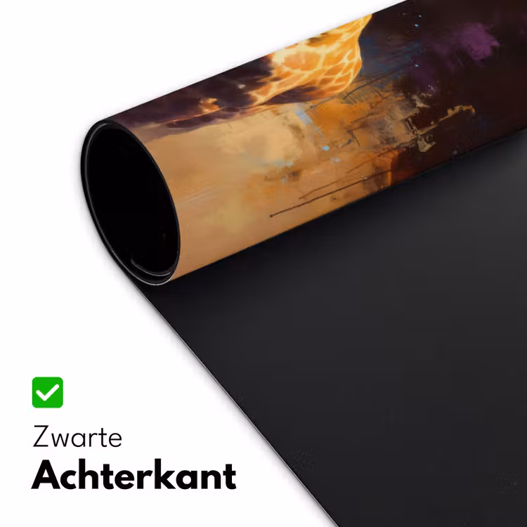 Giraf - Bruin - Abstract - Geschilderd Muismat XXL klein -sfeer2