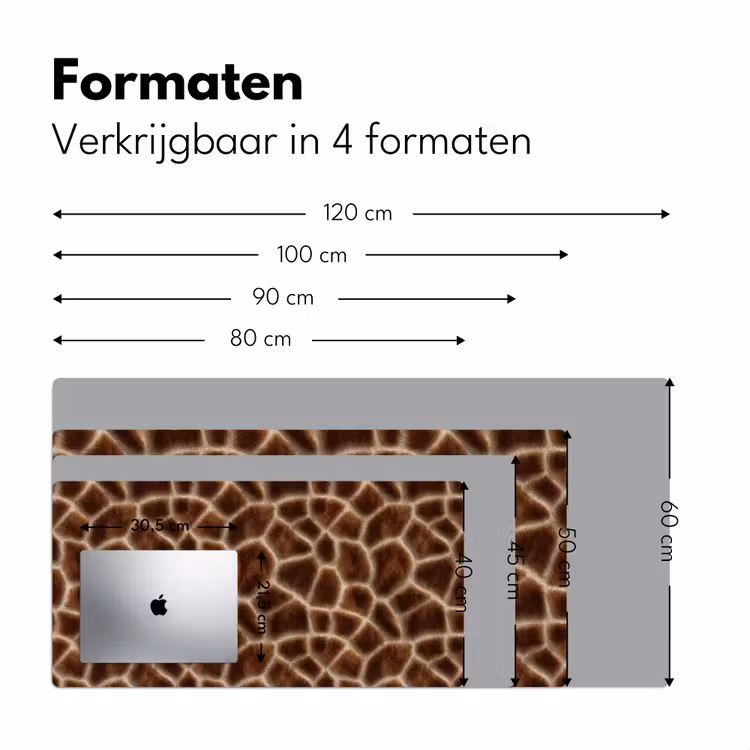 Giraf - Vacht - Bruin Muismat XXL klein 681 -sfeer5