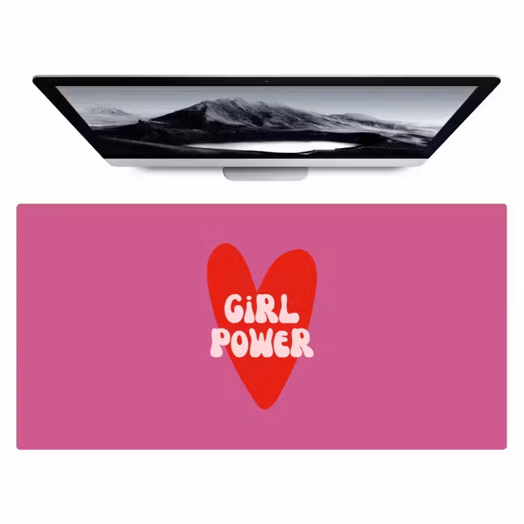 Girl power - Hart - Roze - Rood Muismat XXL klein -zzz3d