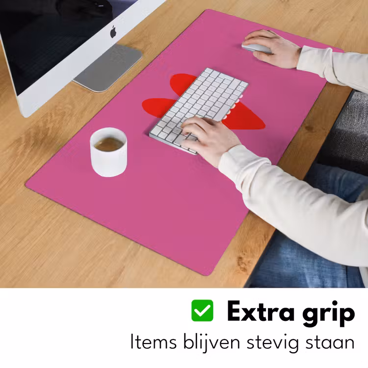 Girl power - Hart - Roze - Rood Muismat XXL klein -sfeer3
