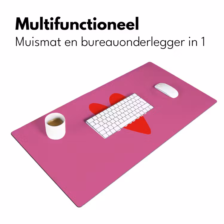 Girl power - Hart - Roze - Rood Muismat XXL klein -sfeer4