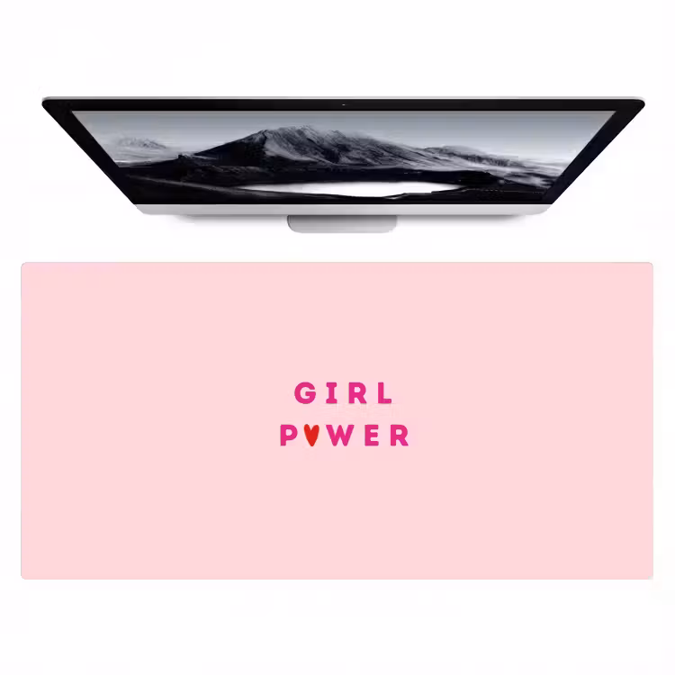 Girl power - Roze - Hartje Muismat XXL klein -zzz3d