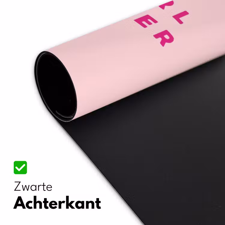 Girl power - Roze - Hartje Muismat XXL klein -sfeer2