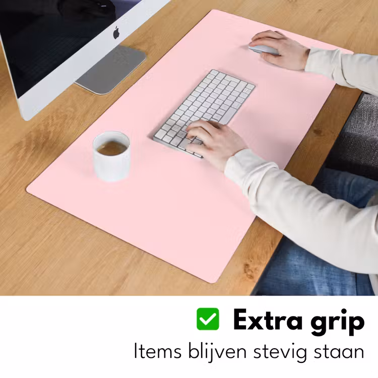 Girl power - Roze - Hartje Muismat XXL klein -sfeer3