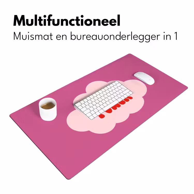 Girl power - Wolk - Roze Muismat XXL klein -sfeer4