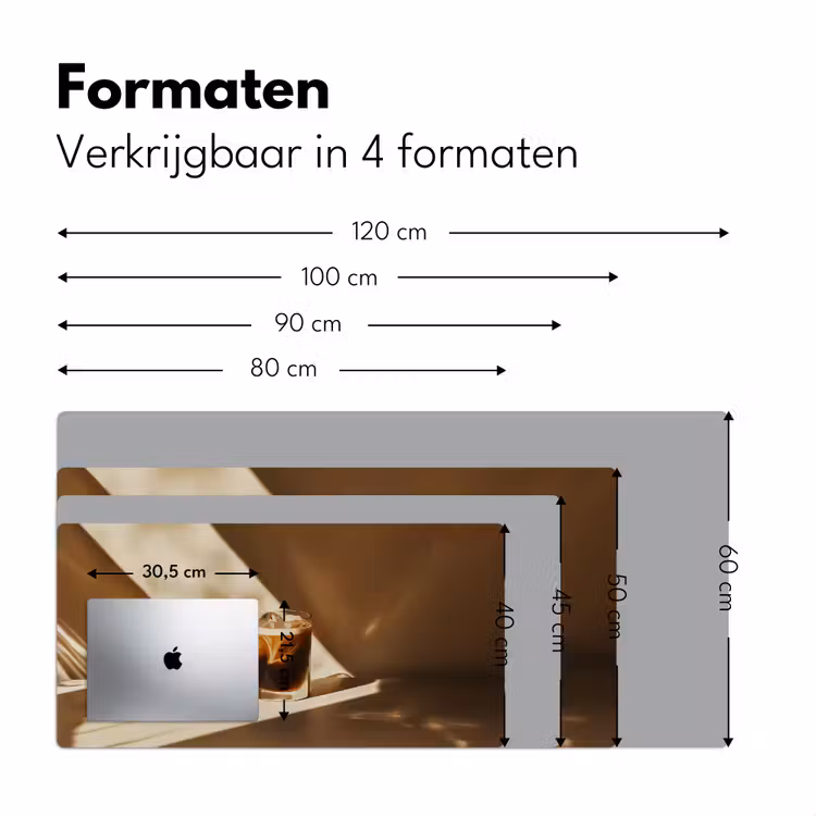 Glas - Ijskoffie - Schaduw - Bruin Muismat XXL klein -sfeer5