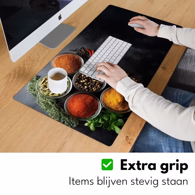Glazen - Bakjes - Blaadjes - Kruiden Muismat XXL klein -sfeer3