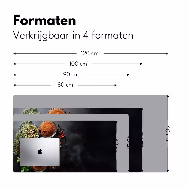 Glazen - Bakjes - Blaadjes - Kruiden Muismat XXL klein -sfeer5