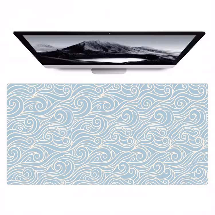 Golf - Abstract - Natuur - Modern - Blauw Muismat XXL klein -zzz3d