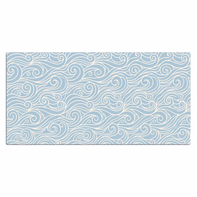 Golf - Abstract - Natuur - Modern - Blauw Muismat XXL klein -3d_leeg