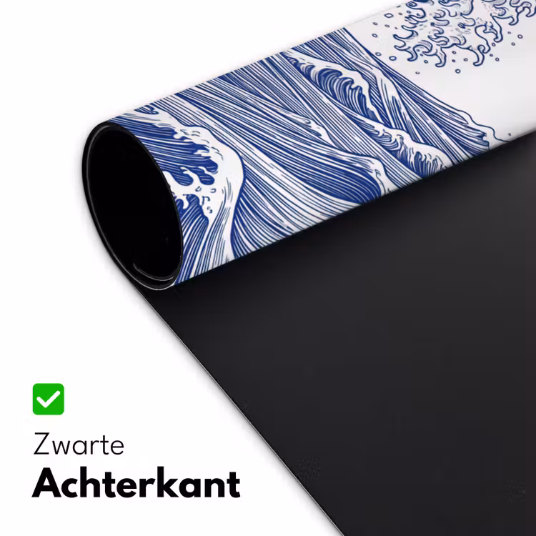 Golf - Japans - Zee - Illustratie - Blauw Muismat XXL klein -sfeer2