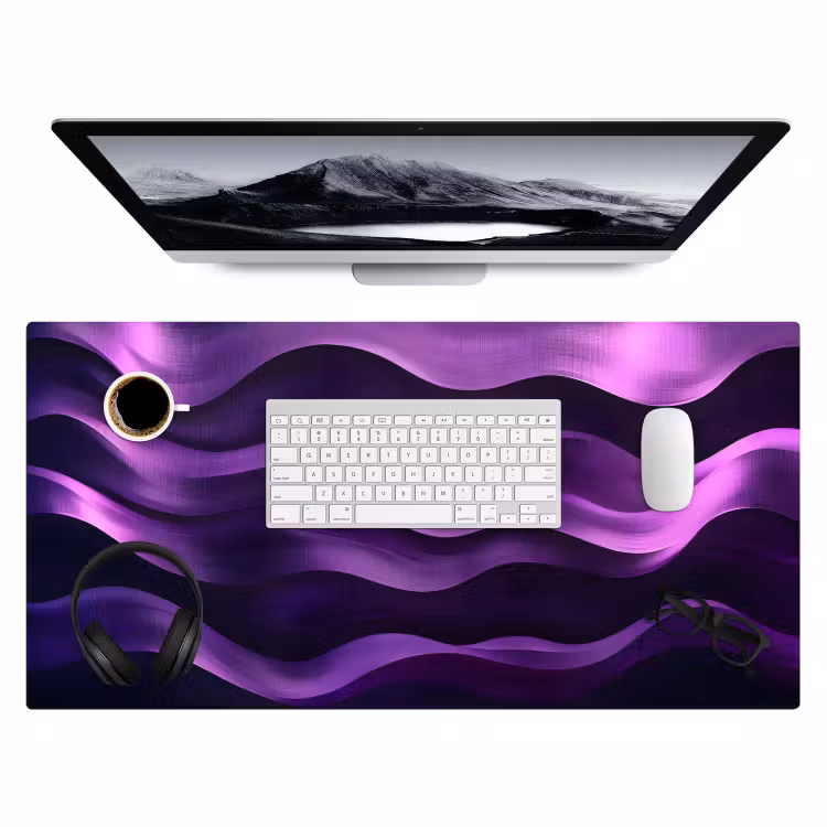 Golven - Abstract - Paars Muismat XXL klein -3d
