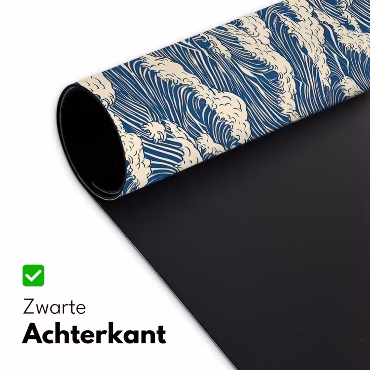 Golven - Klassiek - Blauw Muismat XXL klein 681 -sfeer2