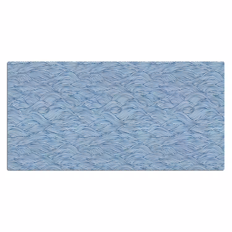 Golven - Ritmisch - Blauw Muismat XXL klein 681 -3d_leeg
