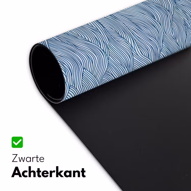 Golven - Ritmisch - Blauw Muismat XXL klein 681 -sfeer2