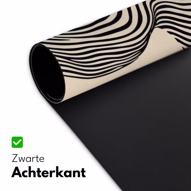 Golvend - Lijnen - Abstract - Silhouet Muismat XXL klein -sfeer2