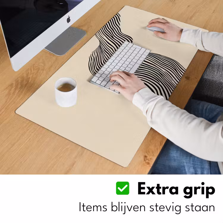 Golvend - Lijnen - Abstract - Silhouet Muismat XXL klein -sfeer3