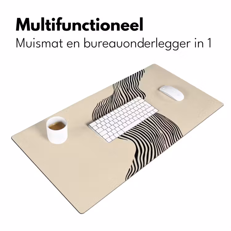Golvend - Lijnen - Abstract - Silhouet Muismat XXL klein -sfeer4