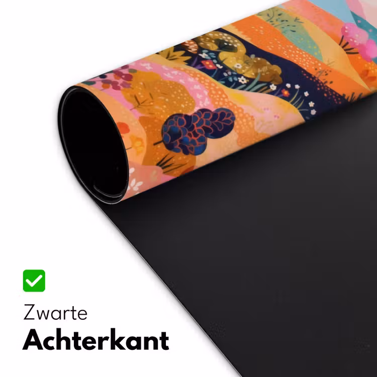 Golvende heuvels - Abstracte planten - Dromerig Muismat XXL klein -sfeer2