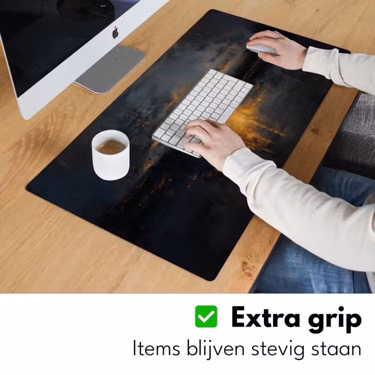 Gouden Reflectie op Water Muismat XXL klein -sfeer3
