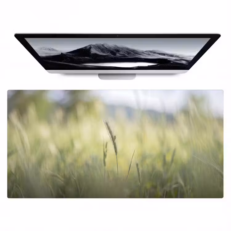 Graan - Aar - Natuur - Groen - Detail Muismat XXL klein -zzz3d