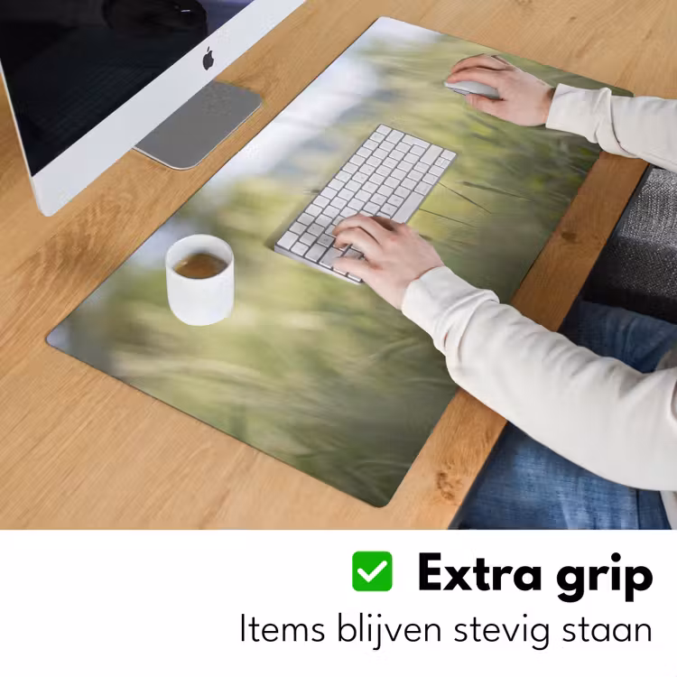 Graan - Aar - Natuur - Groen - Detail Muismat XXL klein -sfeer3