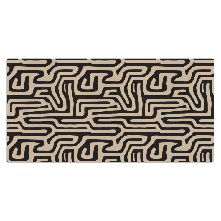 Grafisch - Lijnen - Zwart Muismat XXL klein 681 -3d_leeg