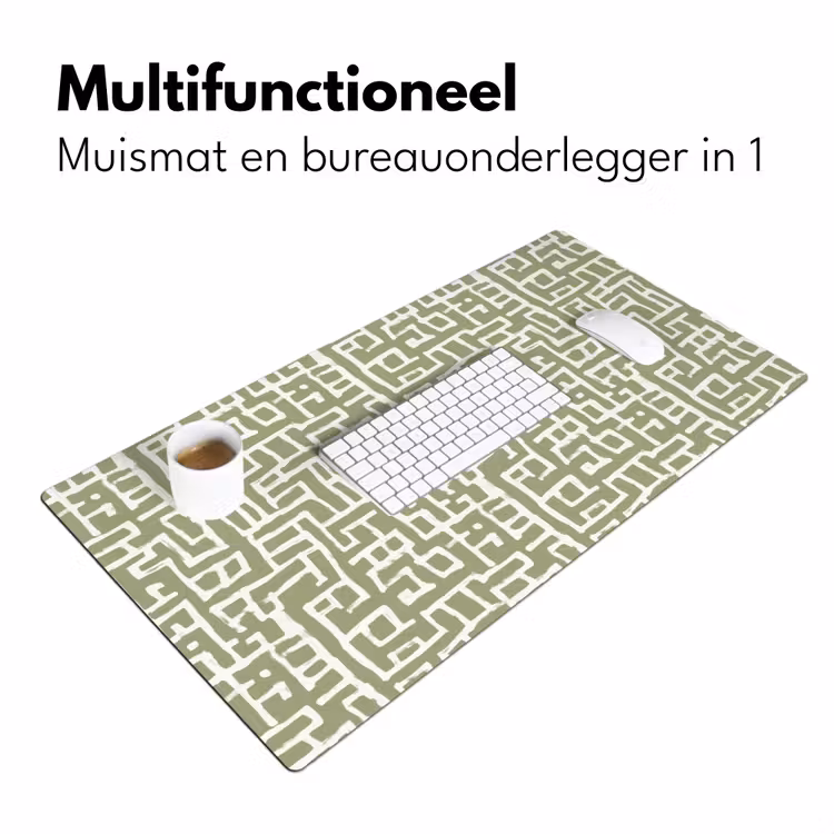 Grafisch - Patroon - Groen Muismat XXL klein 681 -sfeer4