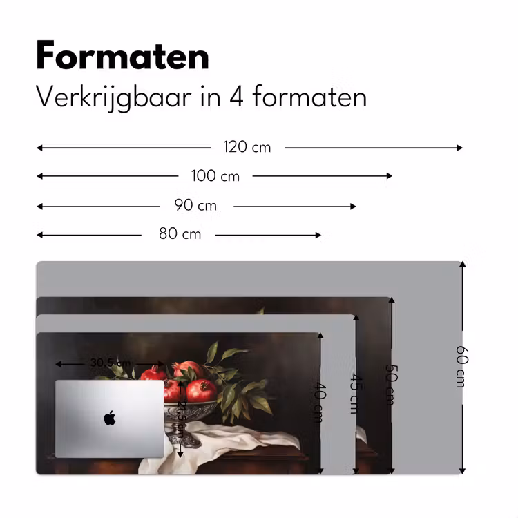 Granaatappels - Klassiek - Vintage Muismat XXL klein -sfeer5