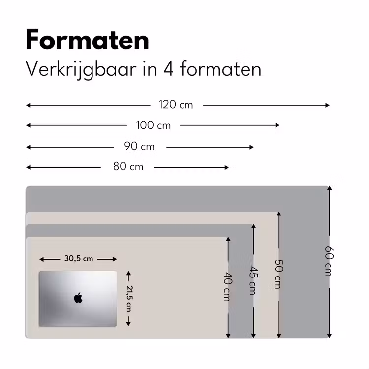 Grijs - Licht - Herfst Muismat XXL klein -sfeer5