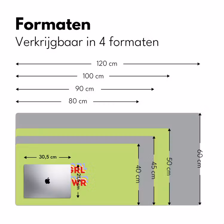 Grl pwr - Groen - Rood - 3D Muismat XXL klein -sfeer5