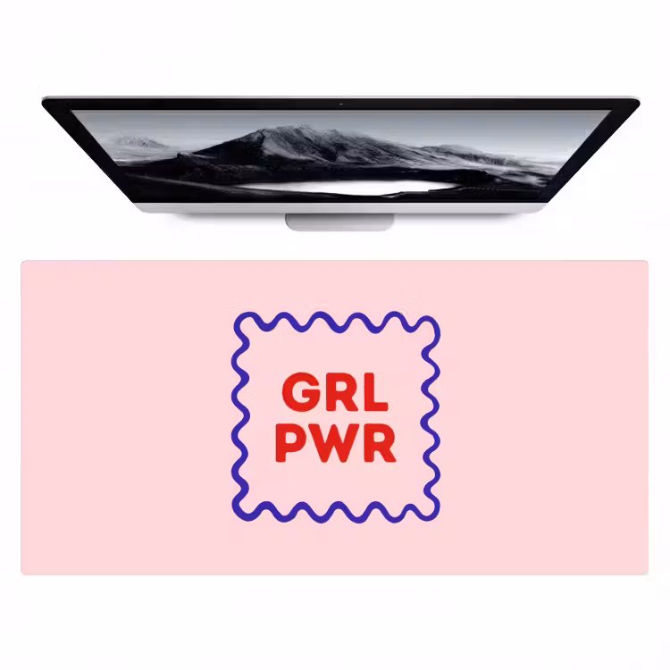 Grl pwr - Roze - Kader Muismat XXL klein -zzz3d