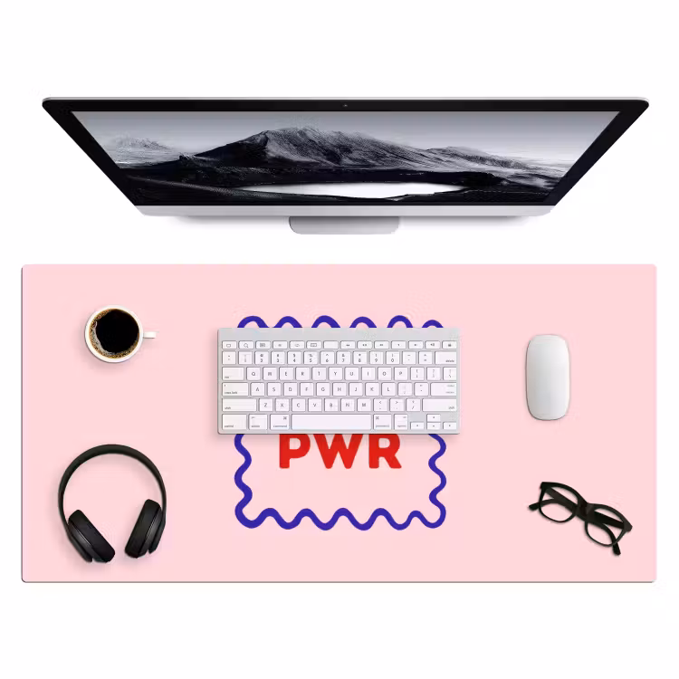Grl pwr - Roze - Kader Muismat XXL klein -3d
