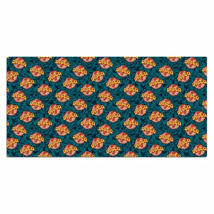 Groen - Disco - Patroon Muismat XXL klein 681 -3d_leeg