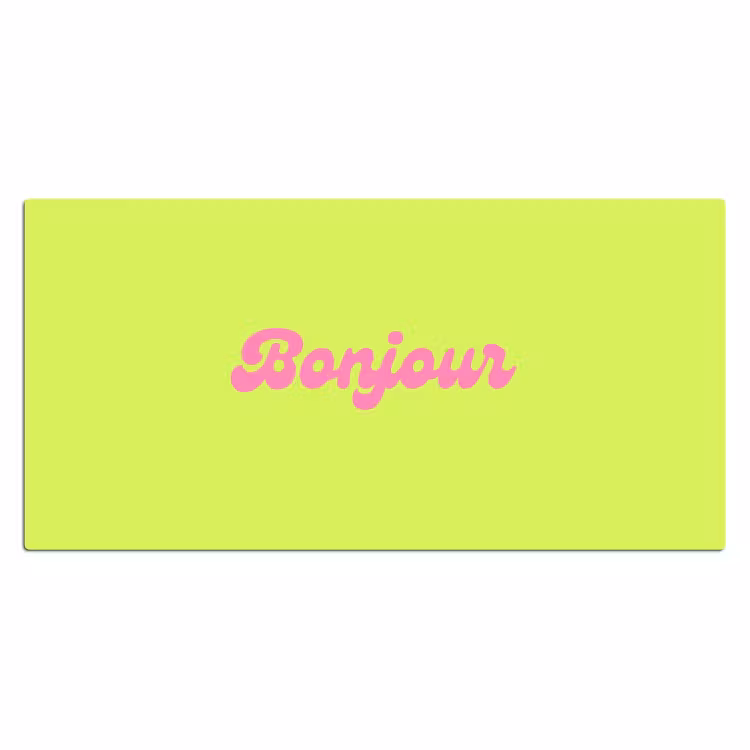 Groen - Roze bonjour - Retro Muismat XXL klein -3d_leeg