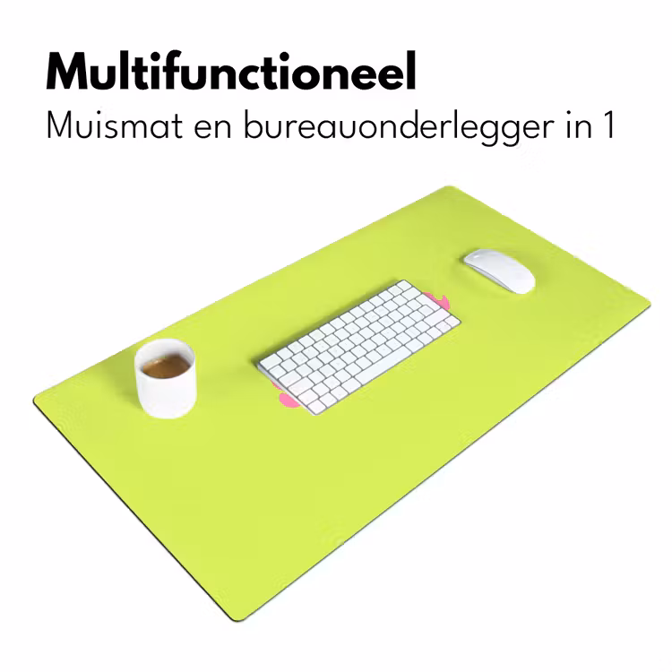 Groen - Roze bonjour - Retro Muismat XXL klein -sfeer4