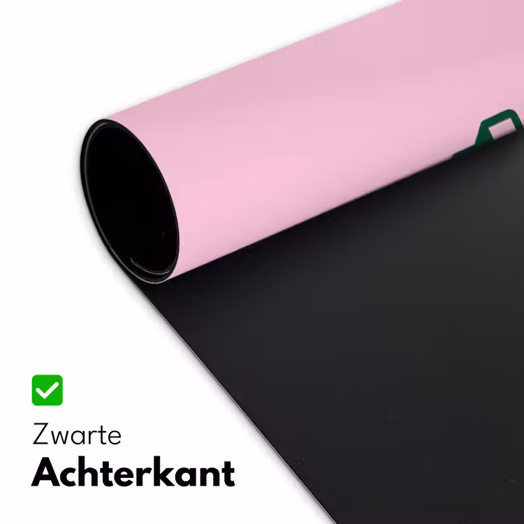 Groen - Teskt - This is art - Roze Muismat XXL klein -sfeer2