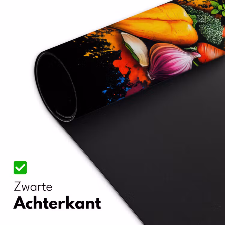 Groente - Eten - Kruiden - Graffiti - Koken Muismat XXL klein -sfeer2