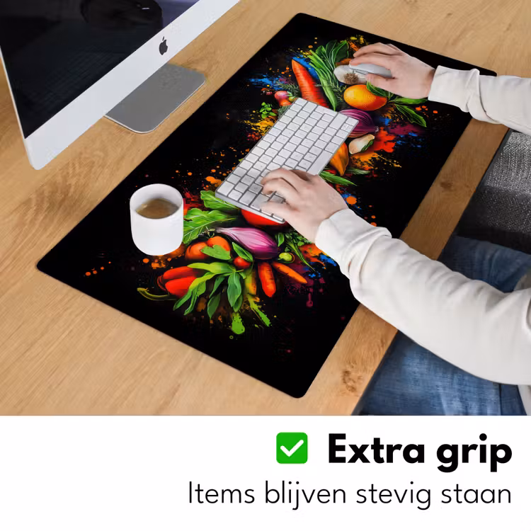 Groente - Eten - Kruiden - Graffiti - Koken Muismat XXL klein -sfeer3