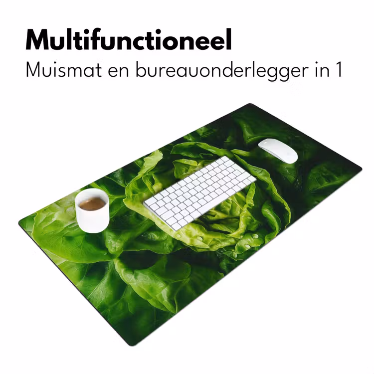 Groente - Sla - Groen Muismat XXL klein -sfeer4
