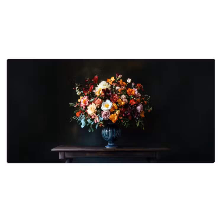Groot - Bloemen - Vaas - Boeket Muismat XXL klein -3d_leeg