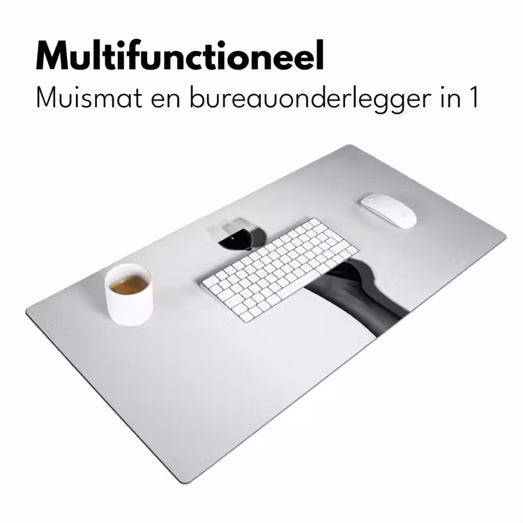 Hak - Wijn - Minimalistisch - Zwart Muismat XXL klein -sfeer4